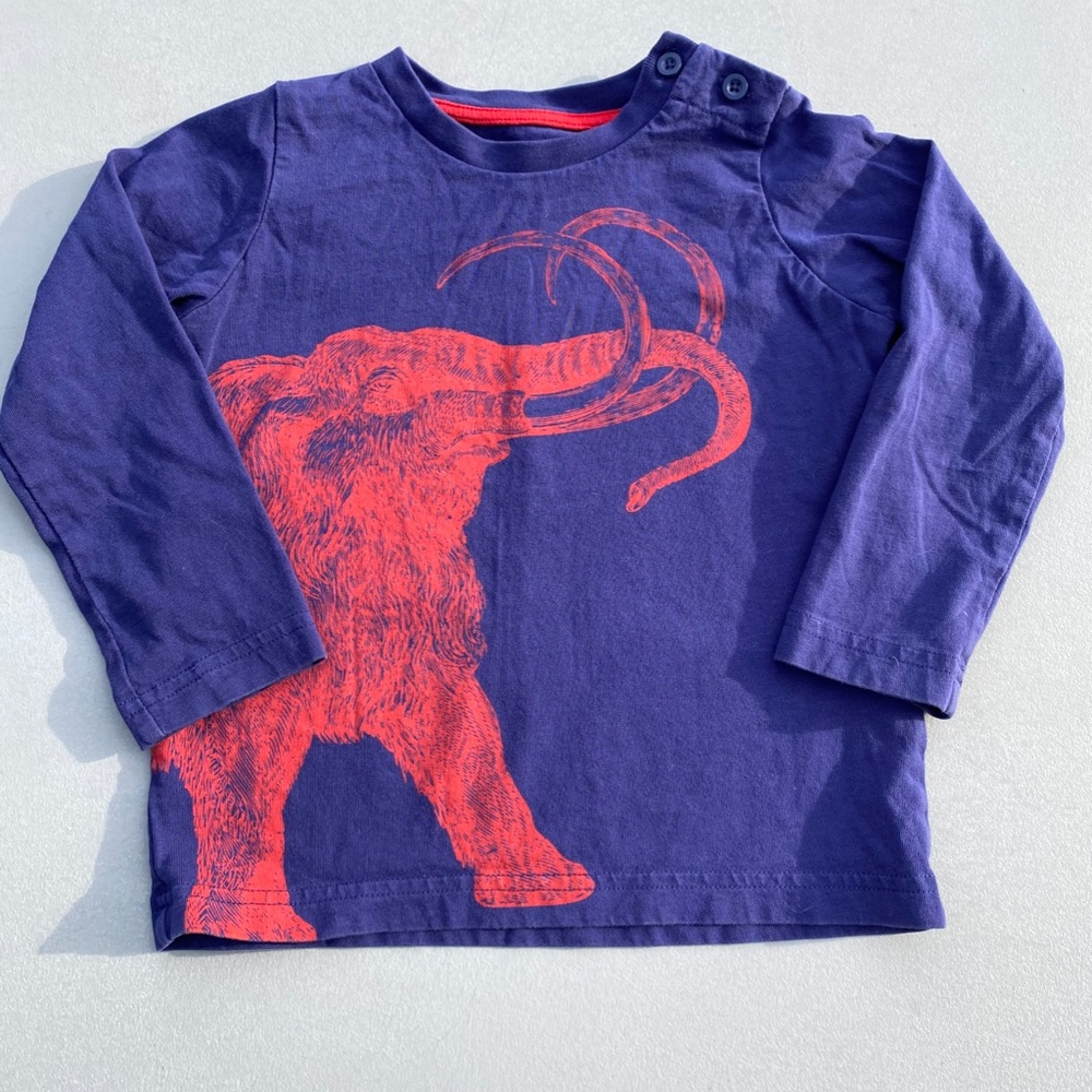 Mini Boden Elephant Theme Shirt, Size 1 1/2 - 2